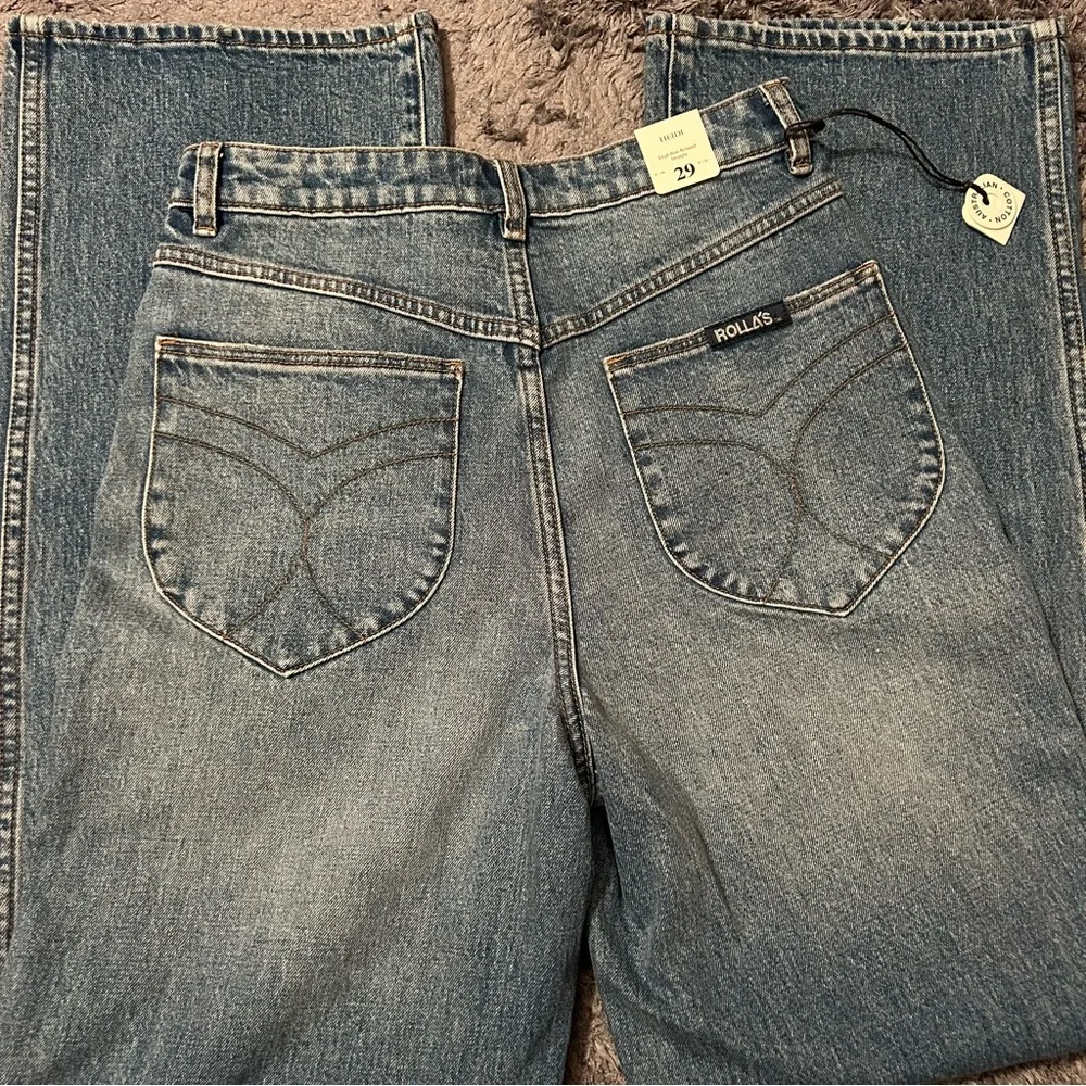 ROLLA'S Vintage Wash Straight Jeans - Picture 2 of 4